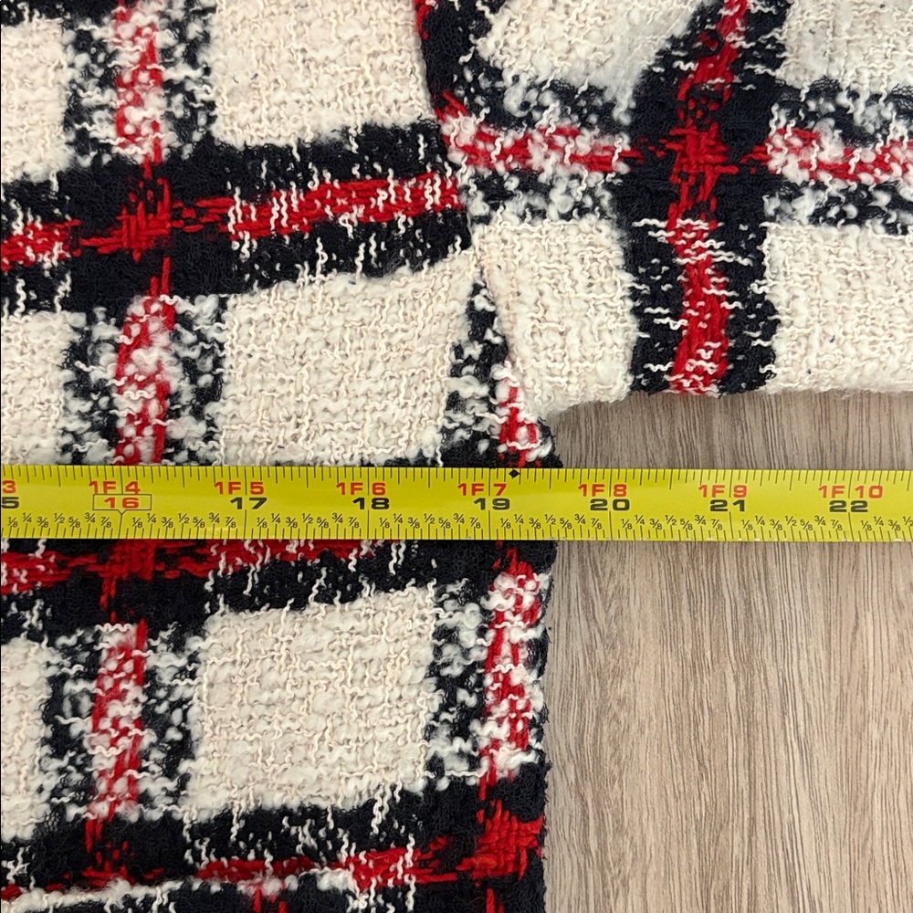 English Factory Plaid Relaxed Tweed Blazer Jacket Women’s Size XS - Picture 6 of 8